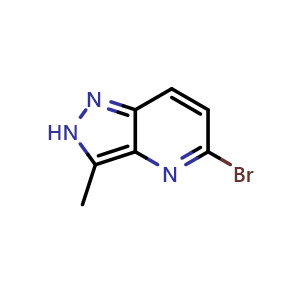 Chemical structure of 5-bromo-3-methyl-2H-pyrazolo[4,3-b]pyridine , CAS 2055840-60-1, AChemBlock X215321
