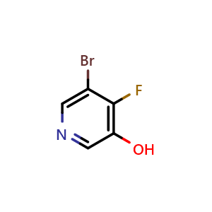 Chemical structure of 5-Bromo-4-fluoropyridin-3-ol , CAS 1805515-34-7, AChemBlock X215329