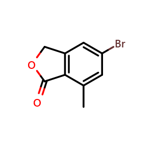 Chemical structure of 5-bromo-7-methylisobenzofuran-1(3H)-one , CAS 1314217-74-7, AChemBlock X215349