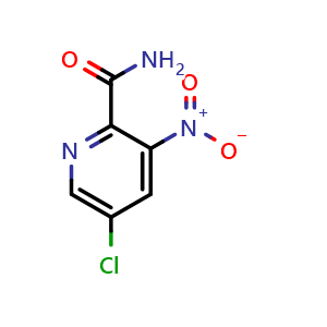 Chemical structure of 5-chloro-3-nitropyridine-2-carboxamide , CAS 856834-36-1, AChemBlock X215383