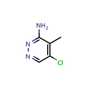 Chemical structure of 5-chloro-4-methyl-pyridazin-3-amine , CAS 2387602-20-0, AChemBlock X215386