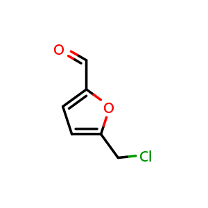 Chemical structure of 5-chloromethylfurfural , CAS 1623-88-7, AChemBlock X215393