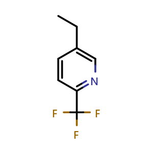 Chemical structure of 5-ethyl-2-(trifluoromethyl)pyridine , CAS 1030632-94-0, AChemBlock X215400