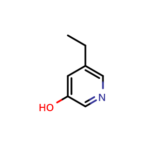 Chemical structure of 5-ethylpyridin-3-ol , CAS 62003-48-9, AChemBlock X215404