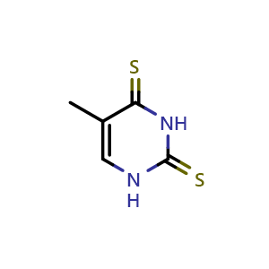 Chemical structure of 5-methyl-1,2,3,4-tetrahydropyrimidine-2,4-dithione , CAS 6217-61-4, AChemBlock X215454