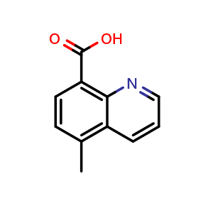 Chemical structure of 5-methylquinoline-8-carboxylic acid , CAS 70585-51-2, AChemBlock X215465