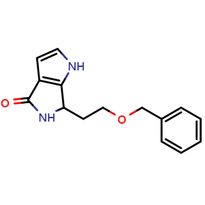 Chemical structure of 6-(2-benzyloxyethyl)-5,6-dihydro-1H-pyrrolo[3,4-b]pyrrol-4-one , CAS 2940945-84-4, AChemBlock X215484