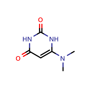 Chemical structure of 6-(dimethylamino)-1,2,3,4-tetrahydropyrimidine-2,4-dione , CAS 4805-72-5, AChemBlock X215499