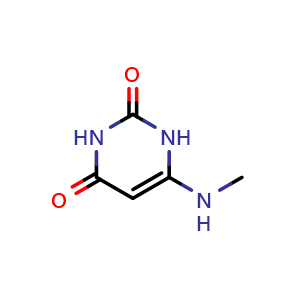 Chemical structure of 6-(methylamino)-1,2,3,4-tetrahydropyrimidine-2,4-dione , CAS 34284-87-2, AChemBlock X215506