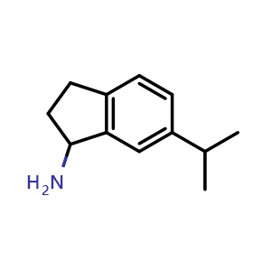 Chemical structure of 6-(methylethyl)indanylamine , CAS 1082475-36-2, AChemBlock X215509