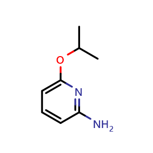 Chemical structure of 6-(propan-2-yloxy)pyridin-2-amine , CAS 957236-87-2, AChemBlock X215513