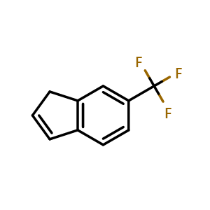 Chemical structure of 6-(trifluoromethyl)-1H-indene , CAS 321937-10-4, AChemBlock X215519