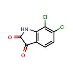 Chemical structure of 6,7-dichloroindoline-2,3-dione , CAS 18711-12-1, AChemBlock X215526
