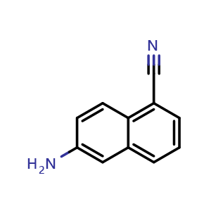 Chemical structure of 6-amino-1-naphthonitrile , CAS 91135-41-0, AChemBlock X215555