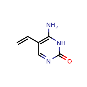 Chemical structure of 6-amino-5-ethenyl-1,2-dihydropyrimidin-2-one , CAS 308847-79-2, AChemBlock X215565