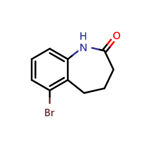 Chemical structure of 6-bromo-2,3,4,5-tetrahydro-1H-1-benzazepin-2-one , CAS 6729-30-2, AChemBlock X215587
