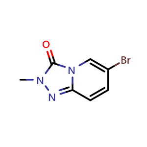 Chemical structure of 6-bromo-2-methyl-[1,2,4]triazolo[4,3-a]pyridin-3-one , CAS 1782729-97-8, AChemBlock X215592