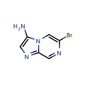 Chemical structure of 6-broMoiMidazo[1,2-a]pyrazin-3-aMine , CAS 767342-46-1, AChemBlock X215620
