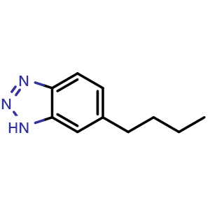 Chemical structure of 6-butyl-1H-1,2,3-benzotriazole , CAS 3663-24-9, AChemBlock X215627