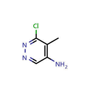 Chemical structure of 6-chloro-5-methyl-pyridazin-4-amine , CAS 2387601-30-9, AChemBlock X215656