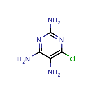 Chemical structure of 6-chloropyrimidine-2,4,5-triamine , CAS 1194-78-1, AChemBlock X215663