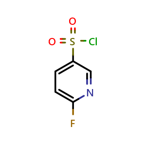 Chemical structure of 6-fluoropyridine-3-sulfonyl chloride , CAS 1025509-80-1, AChemBlock X215685