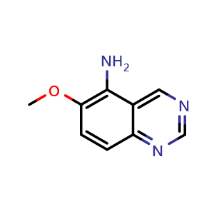 Chemical structure of 6-Methoxyquinazolin-5-amine , CAS 87039-49-4, AChemBlock X215707