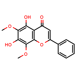 Chemical structure of 6-Methoxywogonin , CAS 3162-45-6, AChemBlock X215708