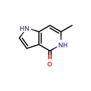 Chemical structure of 6-methyl-1H,4H,5H-pyrrolo[3,2-c]pyridin-4-one , CAS 178268-91-2, AChemBlock X215713