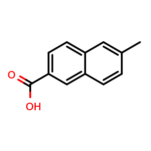 Chemical structure of 6-methyl-2-naphthoic acid , CAS 5774-08-3, AChemBlock X215714