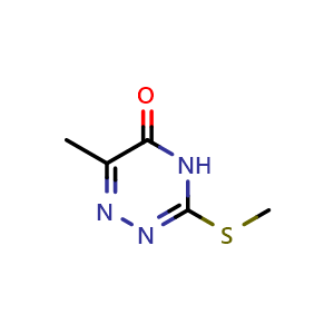 Chemical structure of 6-methyl-3-(methylsulfanyl)-4,5-dihydro-1,2,4-triazin-5-one , CAS 1566-32-1, AChemBlock X215715