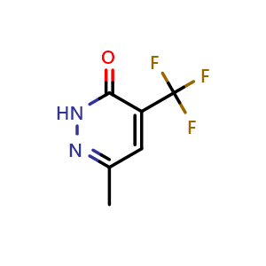 Chemical structure of 6-methyl-4-(trifluoromethyl)-2,3-dihydropyridazin-3-one , CAS 560132-48-1, AChemBlock X215716