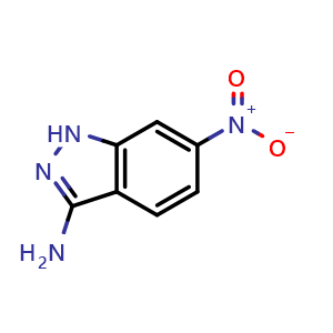 Chemical structure of 6-nitro-1H-indazol-3-amine , CAS 1027259-01-3, AChemBlock X215726