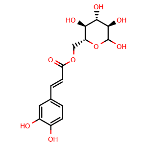 Chemical structure of 6-O-(E)-Caffeoylglucopyranose , CAS 209797-79-5, AChemBlock X215730