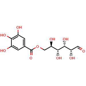Chemical structure of 6-O-Galloylglucose , CAS 13186-19-1, AChemBlock X215731