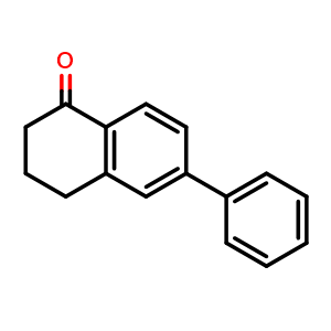 Chemical structure of 6-phenyl-3,4-dihydronaphthalen-1(2h)-one , CAS 71912-46-4, AChemBlock X215735