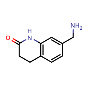 Chemical structure of 7-(aminomethyl)-1,2,3,4-tetrahydroquinolin-2-one , CAS 916303-79-2, AChemBlock X215745