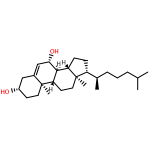 Chemical structure of 7Beta-Hydroxycholesterol , CAS 566-27-8, AChemBlock X215765