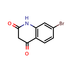 Chemical structure of 7-bromo-1,2,3,4-tetrahydroquinoline-2,4-dione , CAS 1823887-10-0, AChemBlock X215768