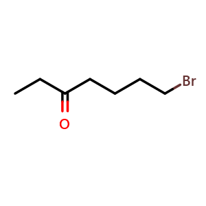 Chemical structure of 7-bromoheptan-3-one , CAS 38614-23-2, AChemBlock X215788