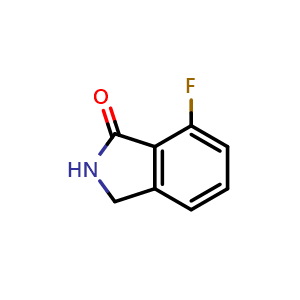 Chemical structure of 7-fluoroisoindolin-1-one , CAS 1261433-31-1, AChemBlock X215820