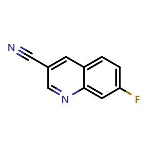 Chemical structure of 7-Fluoroquinoline-3-carbonitrile , CAS 352521-51-8, AChemBlock X215821