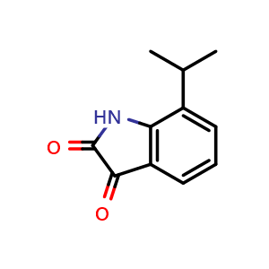 Chemical structure of 7-isopropylindoline-2,3-dione , CAS 57816-97-4, AChemBlock X215835