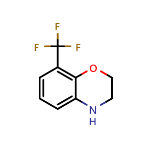 Chemical structure of 8-(trifluoromethyl)-3,4-dihydro-2H-1,4-benzoxazine , CAS 939759-08-7, AChemBlock X215860