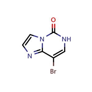 Chemical structure of 8-bromo-6H-imidazo[1,2-c]pyrimidin-5-one , CAS 1369153-25-2, AChemBlock X215878