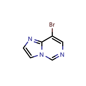 Chemical structure of 8-bromoimidazo[1,2-c]pyrimidine , CAS 1049001-84-4, AChemBlock X215880