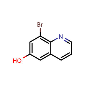 Chemical structure of 8-bromoquinolin-6-ol , CAS 159925-99-2, AChemBlock X215883