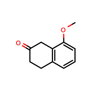 Chemical structure of 8-methoxy-1,2,3,4-tetrahydronaphthalen-2-one , CAS 5309-19-3, AChemBlock X215903