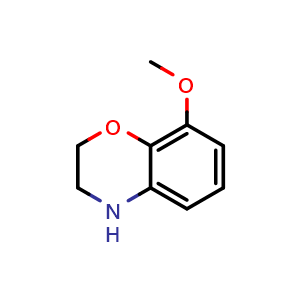 Chemical structure of 8-methoxy-3,4-dihydro-2H-1,4-benzoxazine , CAS 151328-20-0, AChemBlock X215907