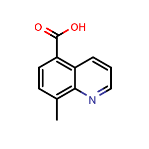 Chemical structure of 8-methylquinoline-5-carboxylic acid , CAS 74316-52-2, AChemBlock X215912